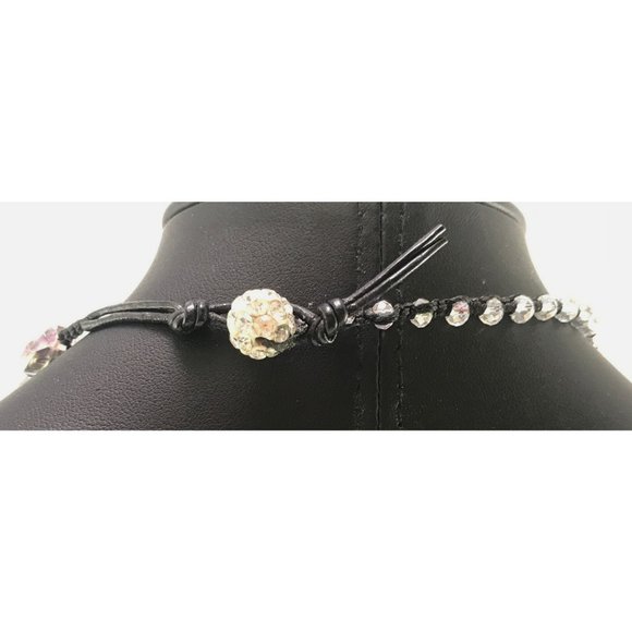 Handmade Multi Wrap Bracelet with Hematite and Large and Small AB Crystal Beads - Picture 8 of 8